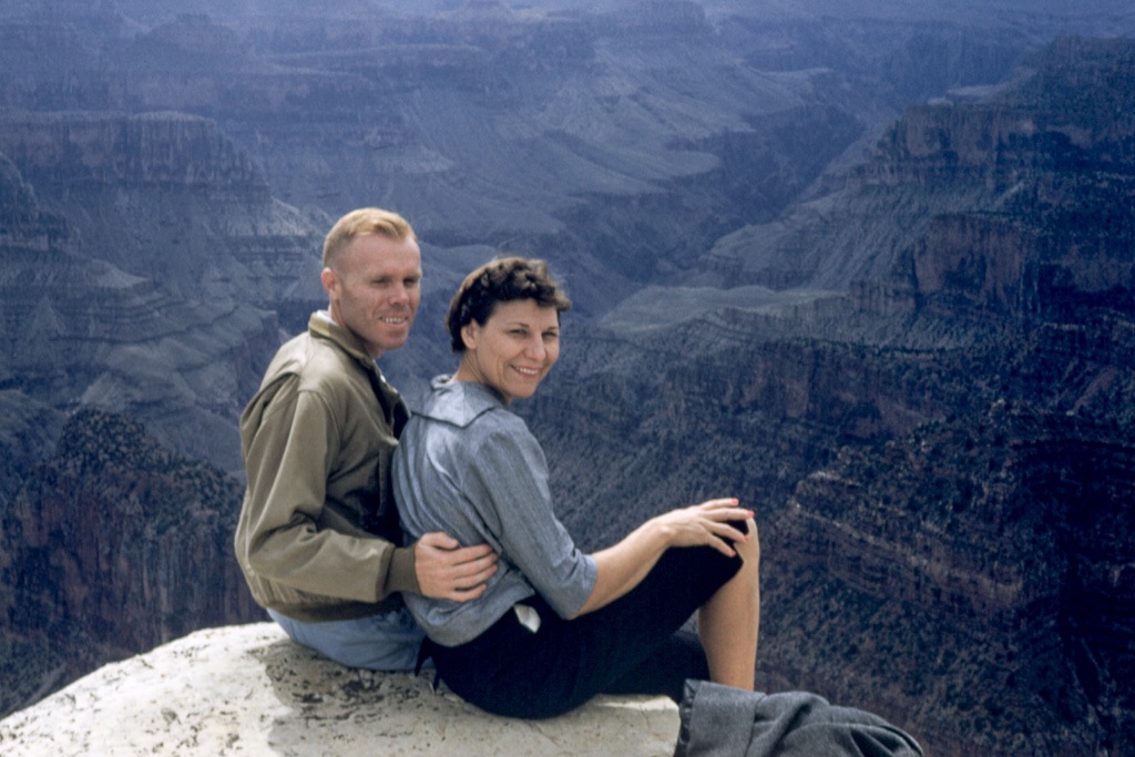 1958 — Dad and mom at Grand Canyon