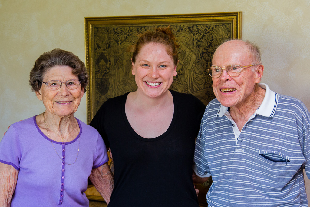 2014 — Mom, Anna and Dad at folks place in Sun City, Arizona