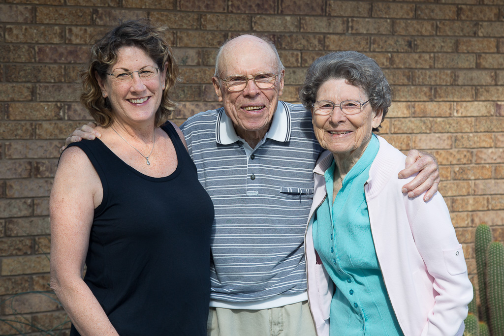 2015 — Donelyn, Dad and Mom at their place in Sun City.