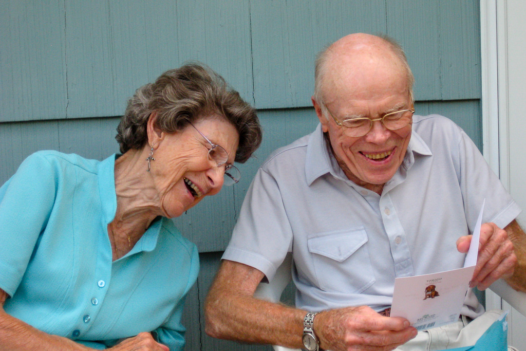 2011 — Mom and Dad at Pat's place celebrating Dad's birthday