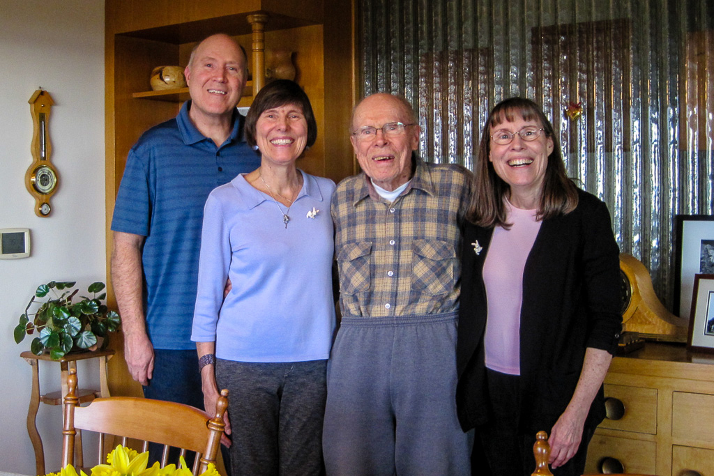 2018 — Patrick, Mary, Dad, Esther on Easter