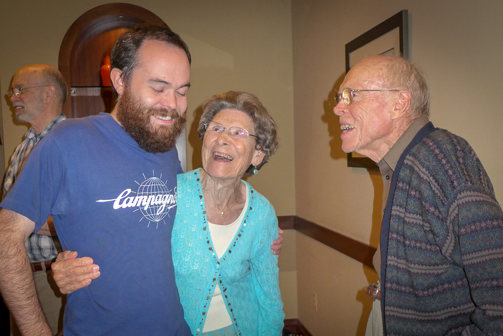 2015 — Joe, Mom and Dad at 90 year celebration