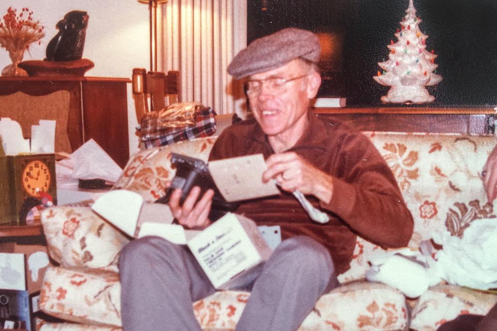 Dad and orbital sander!